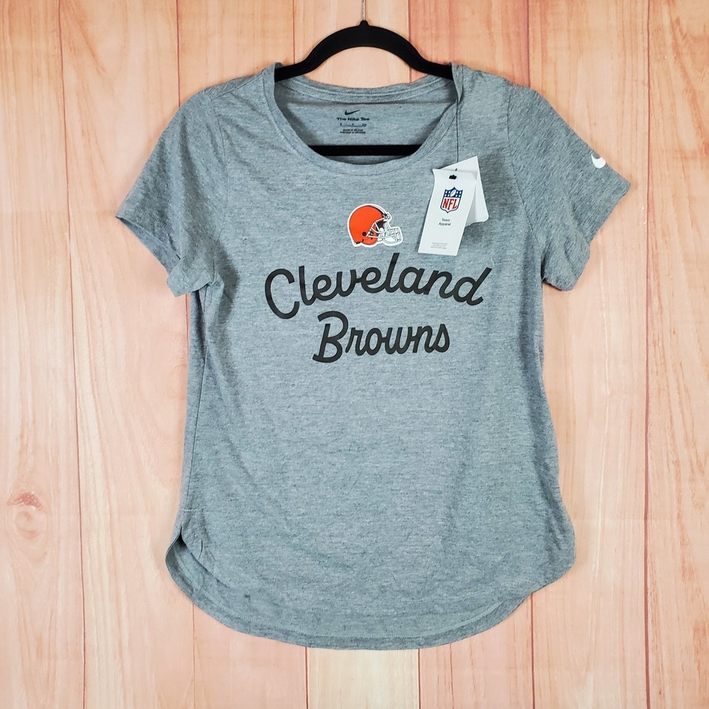 Nike‎ Mens Shirt Small Gray Short Sleeve Pullover Cleveland Browns